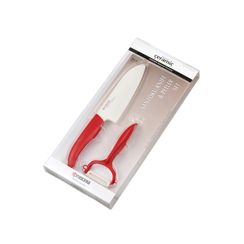 Blister Chef 14 cm y pelador rojo