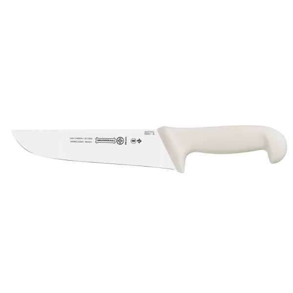 MUNDIAL, Cuchillo de cocina profesional, (5520-8), 20.3CM, Hoja ancha y recta, Blanco, Acero Inoxidable