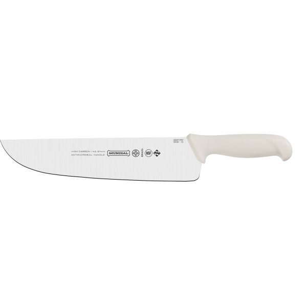 MUNDIAL,Cuchillo de cocina profesional, (5530-12), 30,5CM, Hoja ancha y recta, Blanco, Acero Inoxidable