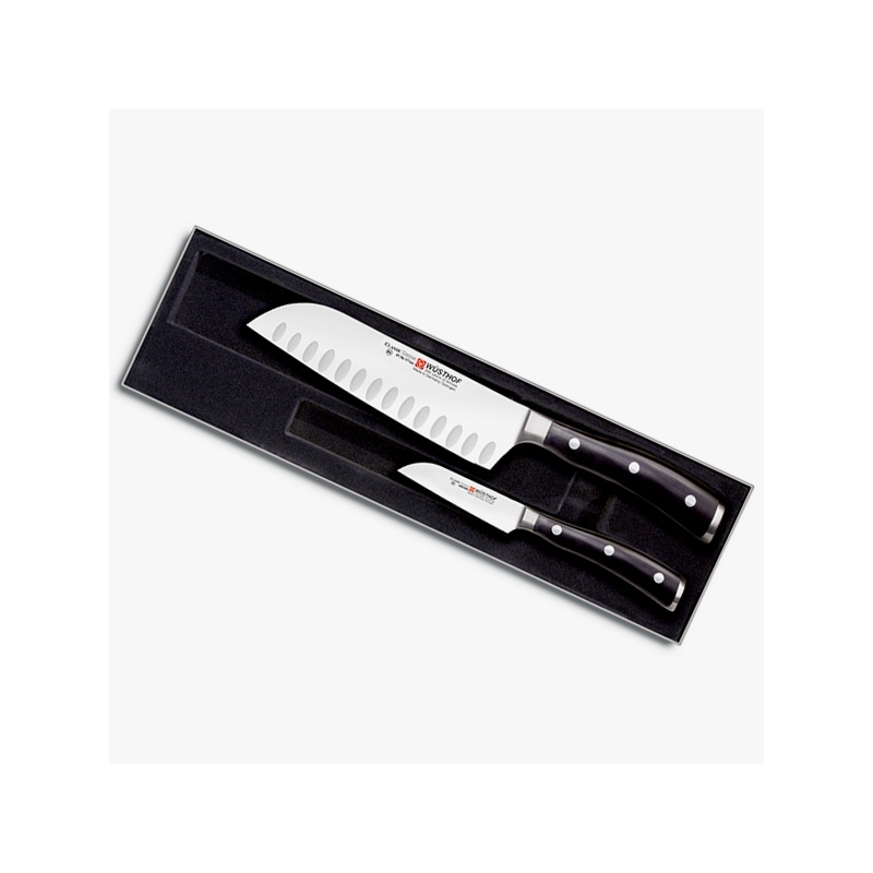 Classic Wüsthof Ikon Estuche pelador + Santoku