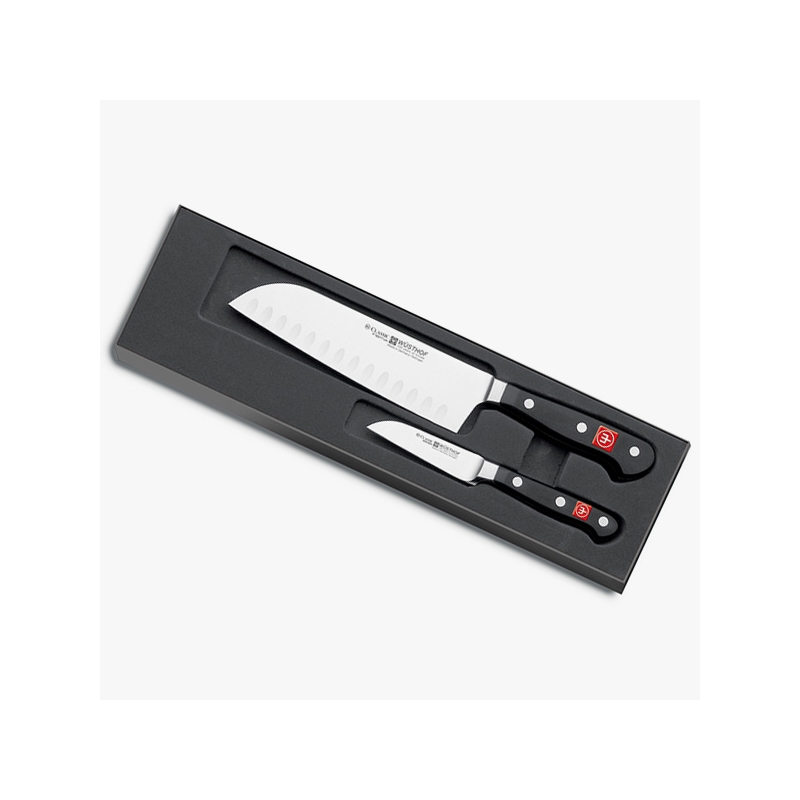 Classic Wüsthof estuche santoku alveolado+pelador carrado