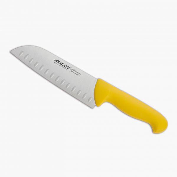 Cuchillo Arcos Santoku amarillo de 18 cm - 2900