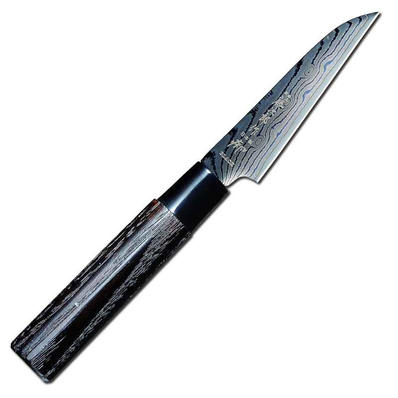 Cuchillo Tojiro FD-1591, Mondador (Puntilla) Shippu Black DP Damascus, 90mm