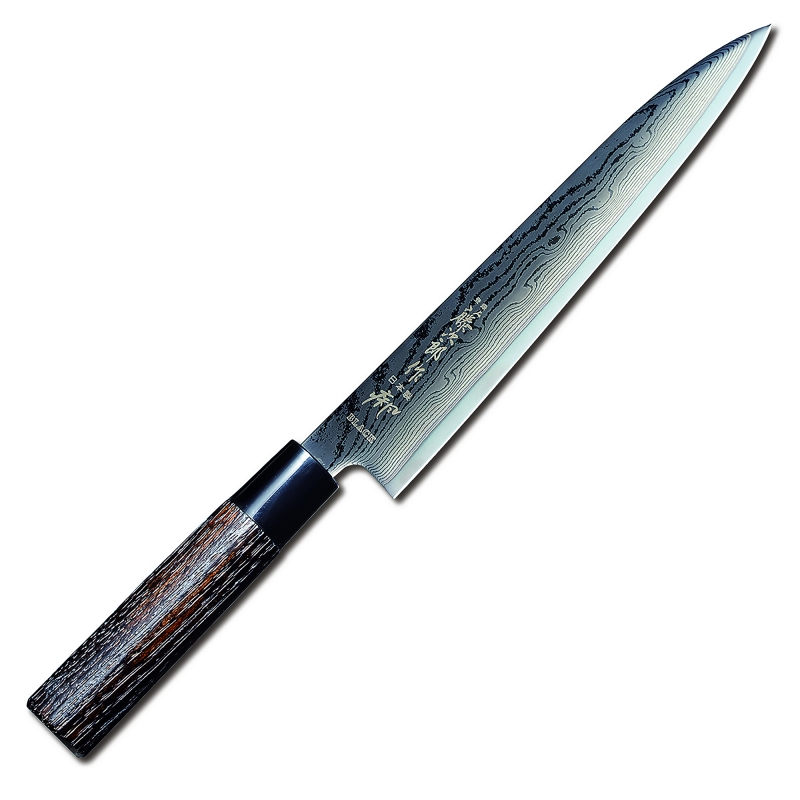 Cuchillo Tojiro FD-1599, Rebanador Shippu Black DP Damascus, 210mm