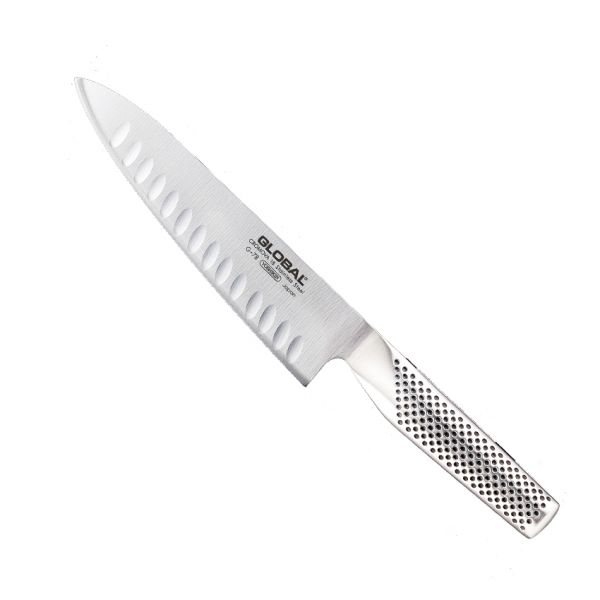 Cuchillo Global G-78, Cocinero, alveolado, 18 cm