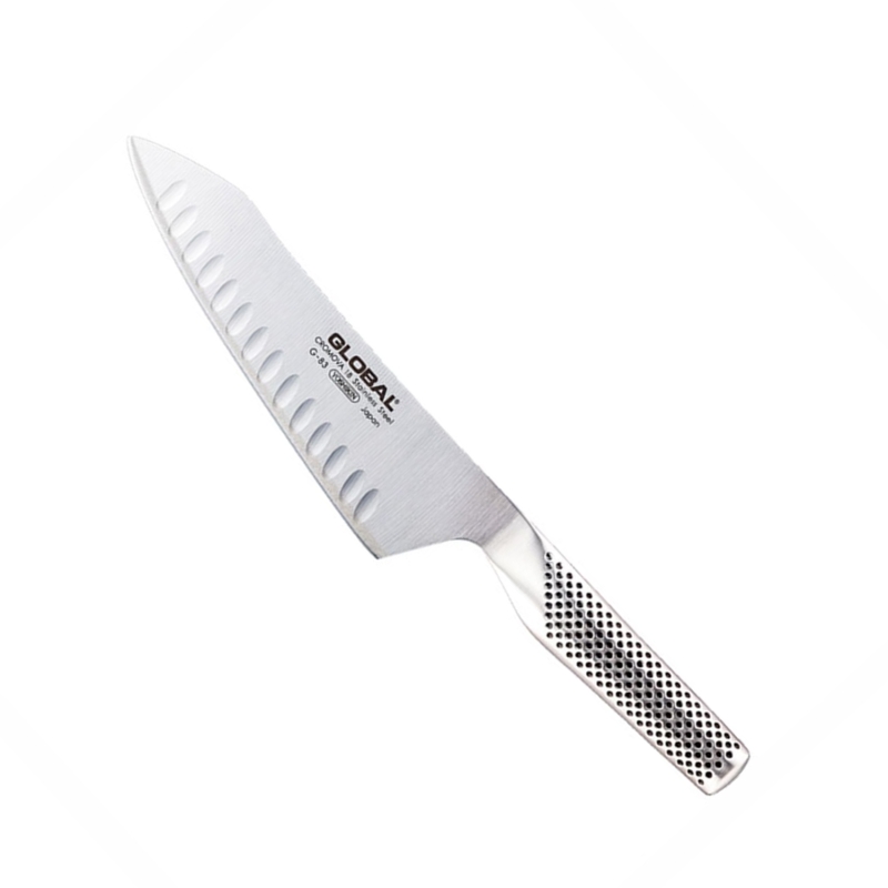 Cuchillo Global G-83, Cocinero oriental, alveolado, 18 cm