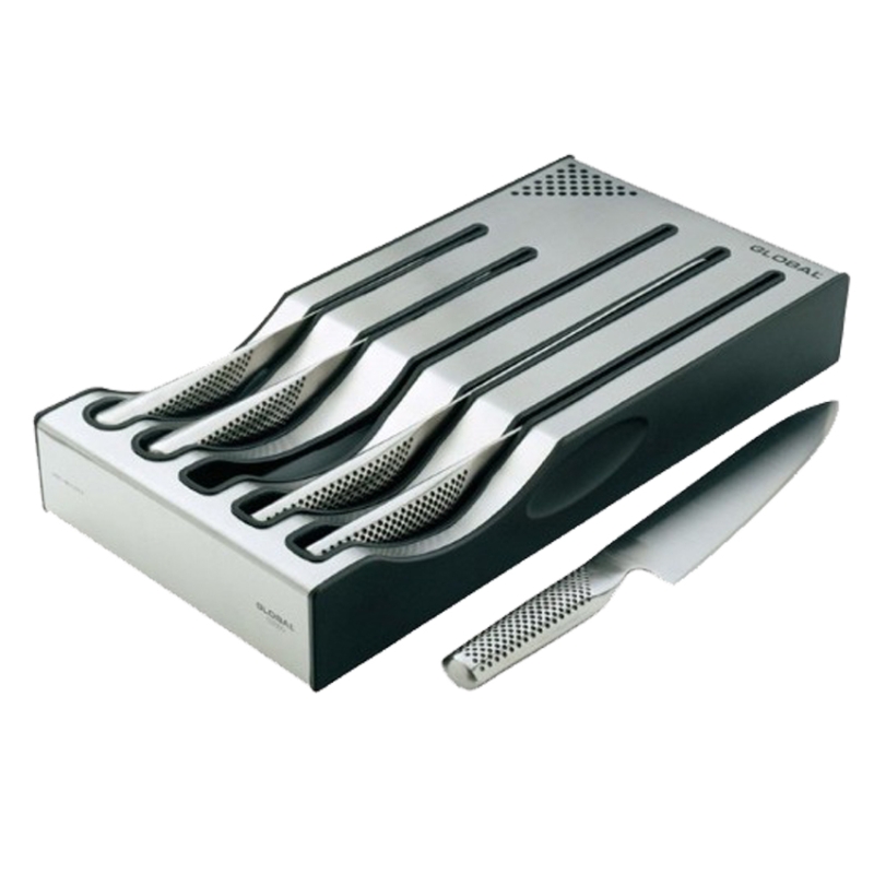 G-88/555ST, Set 5 cuchillos, G-2, G-3, G-9, GS-5 y GS-11, con soporte