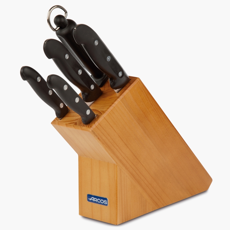 Juego de Cuchillos Arcos de 4 piezas con Afilador Chaira - Maitre
