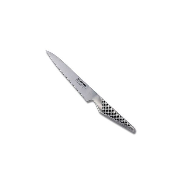 Cuchillo Global GS-14, Utilitario dentado, 15 cm