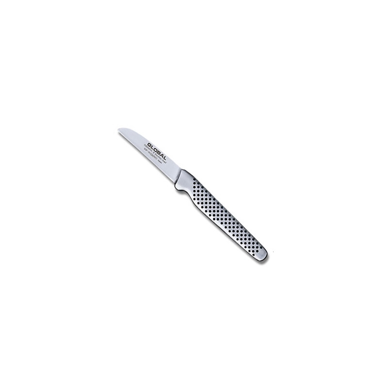 Cuchillo Global GSF-33, Pelador forjado recto, mango largo, 6 cm