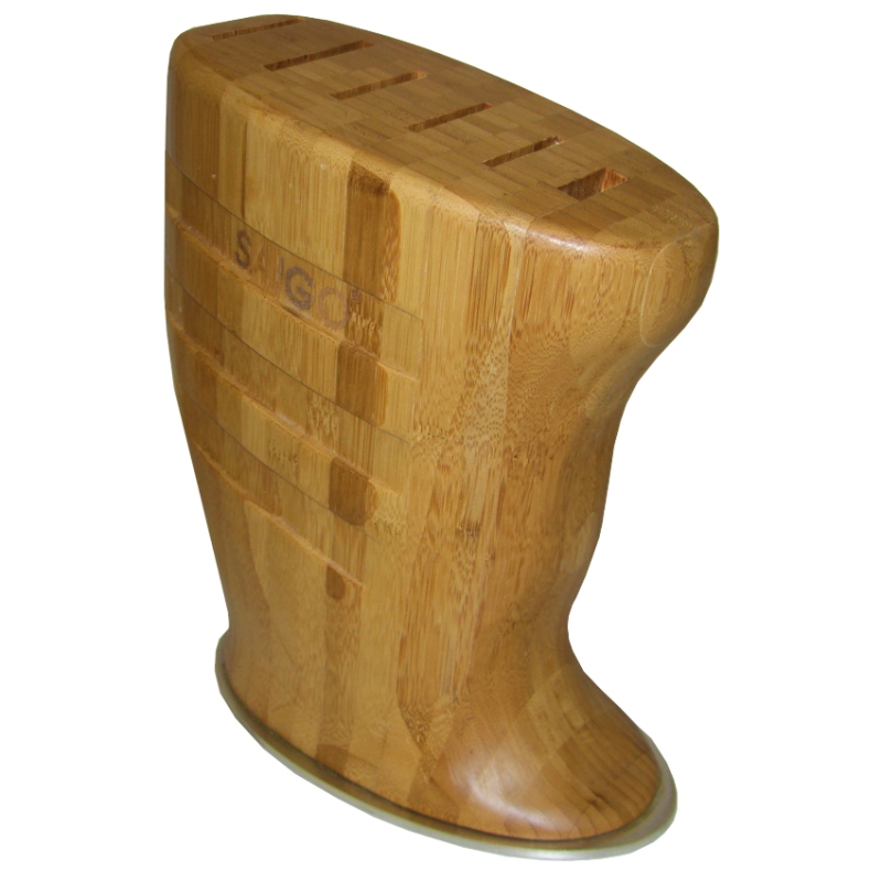 S-KB1T, Soporte bambú 5 cuchillos y 1 tijeras Saigo