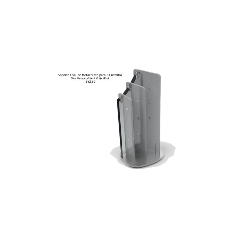 S-KB2-3, Soporte metacrilato 3 cuchillos Saigo